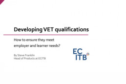 Developing VET qualifications