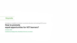 How to promote equal opportunities for VET learners?